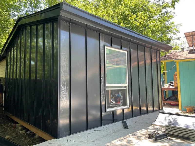 Black standing seam metal wall panels for Metal Roof Installation in Philomath